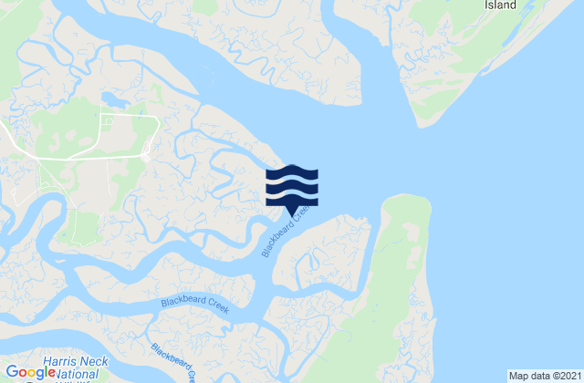 Karte der Gezeiten N. Newport River NE of Vandyke Creek, United States