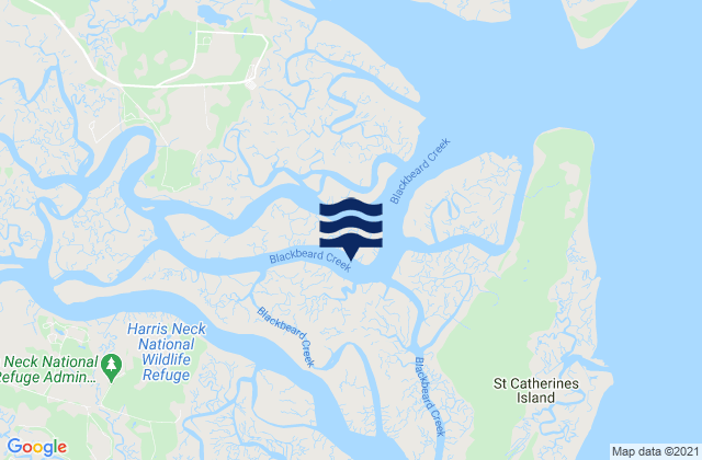 Karte der Gezeiten N. Newport River NW of Johnson Creek, United States