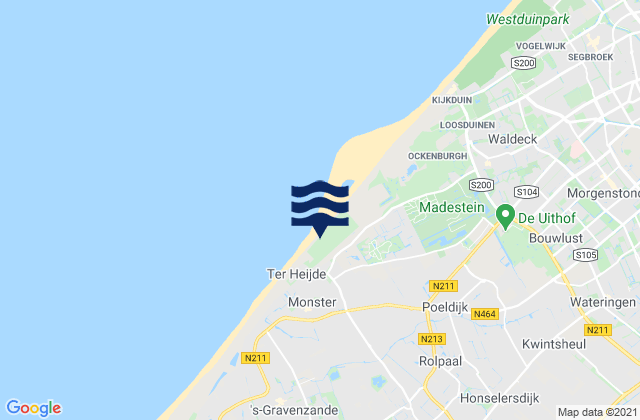 Karte der Gezeiten Naaldwijk, Netherlands