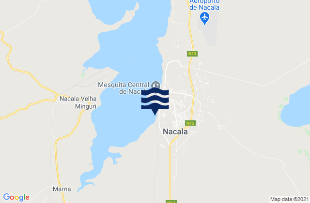 Karte der Gezeiten Nacala, Mozambique