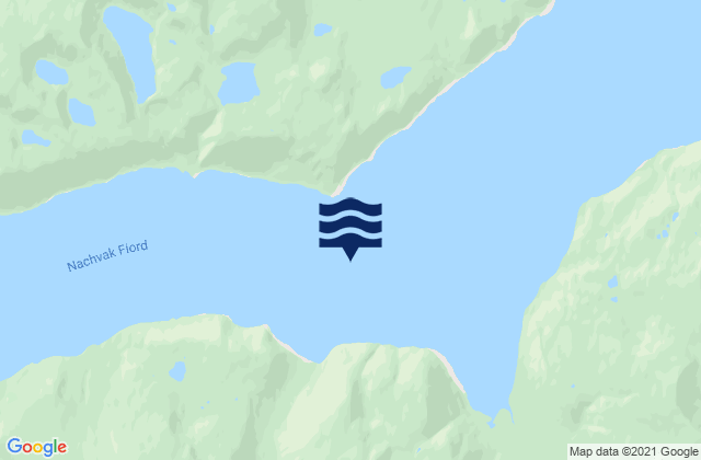 Karte der Gezeiten Nachvak Bay, Canada