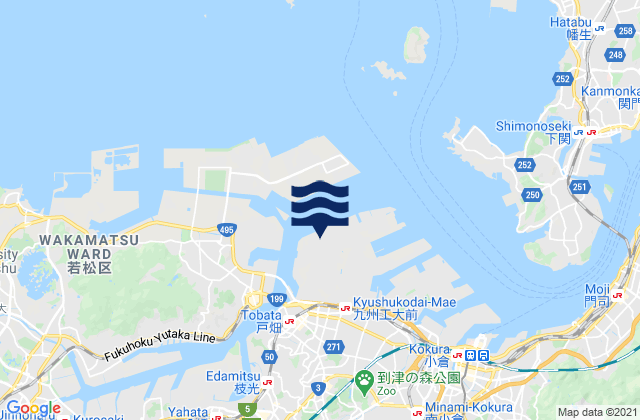 Karte der Gezeiten Nagoya-zaki, Japan