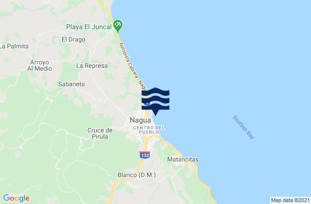 Karte der Gezeiten Nagua, Dominican Republic