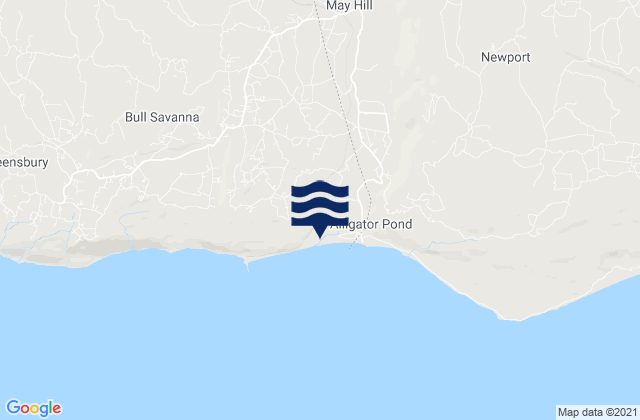 Karte der Gezeiten Nain, Jamaica