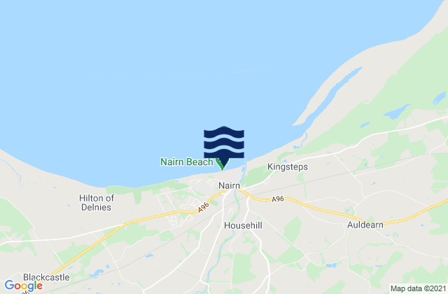 Karte der Gezeiten Nairn Beach, United Kingdom