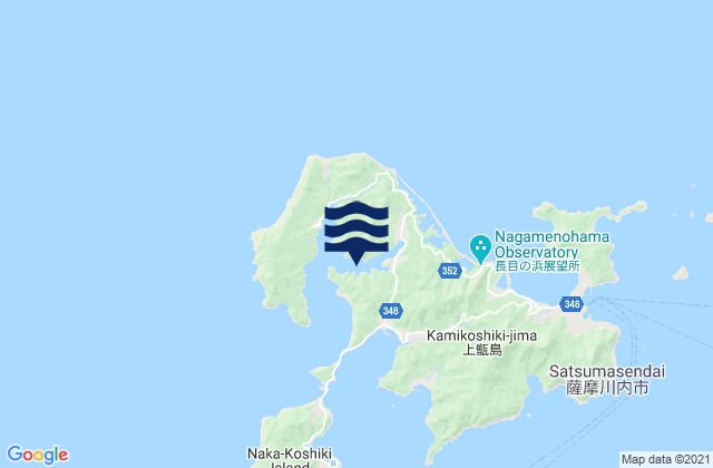 Karte der Gezeiten Nakagawara Ura, Japan