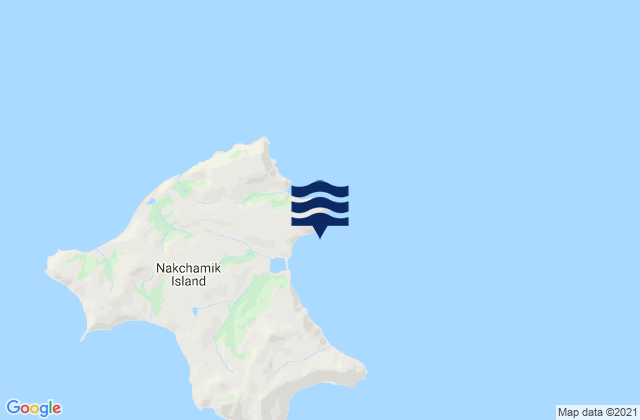 Karte der Gezeiten Nakchamik Island, United States