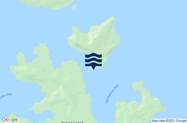 Karte der Gezeiten Naked Island (Mcpherson Passage), United States