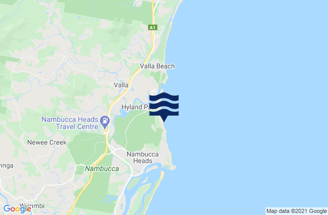 Karte der Gezeiten Nambucca, Australia