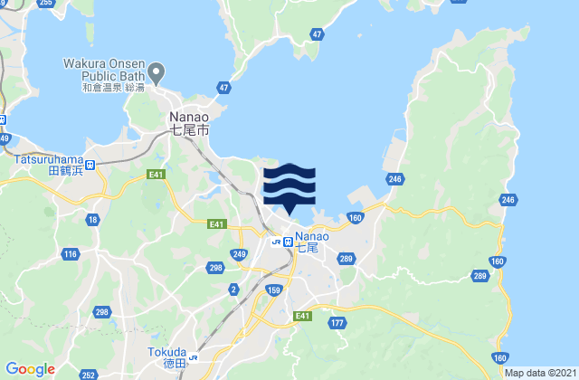 Karte der Gezeiten Nanao, Japan