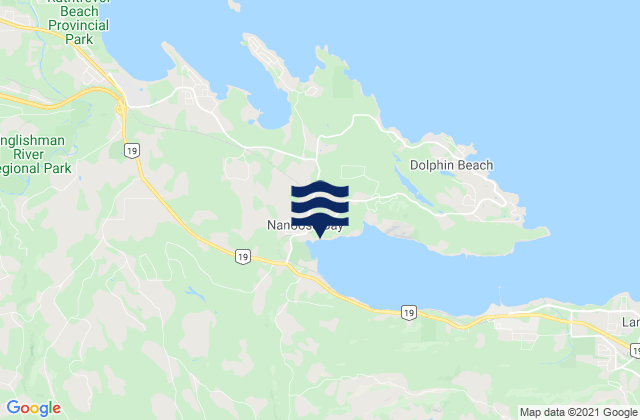 Karte der Gezeiten Nanoose Bay, Canada