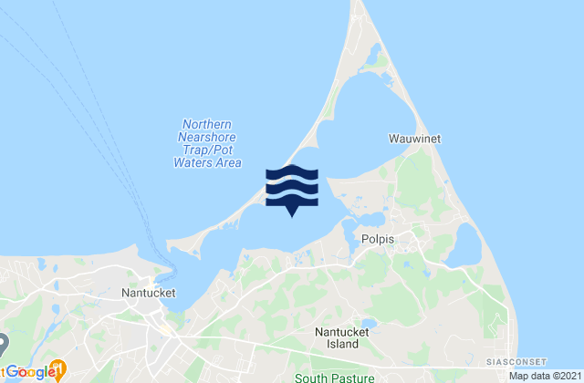 Karte der Gezeiten Nantucket Harbor, United States