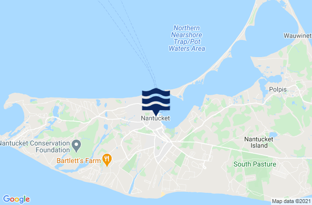 Karte der Gezeiten Nantucket, United States