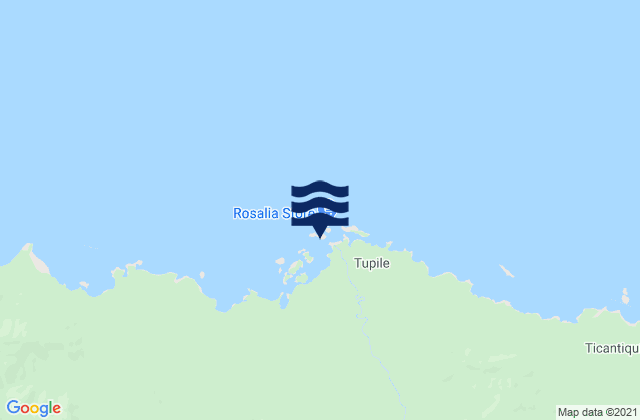 Karte der Gezeiten Narganá, Panama