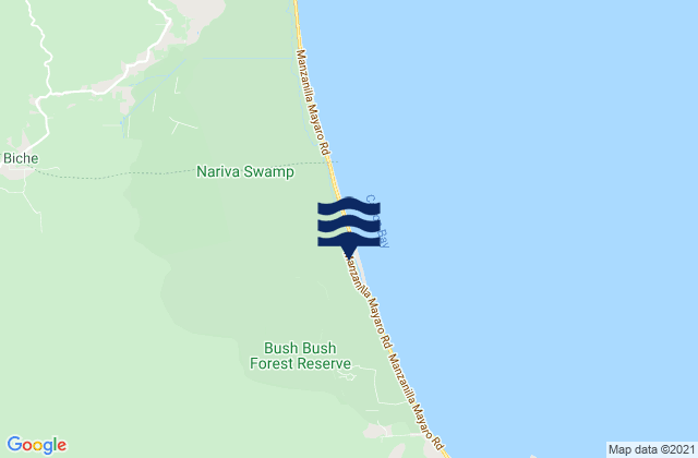 Karte der Gezeiten Nariva River, Trinidad and Tobago