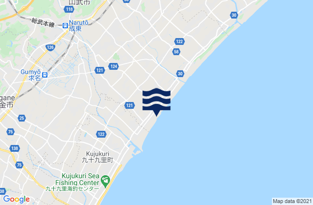 Karte der Gezeiten Narutō, Japan