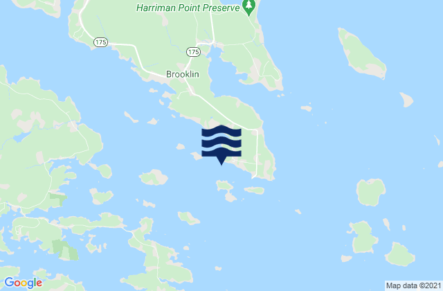 Karte der Gezeiten Naskeag Harbor, United States
