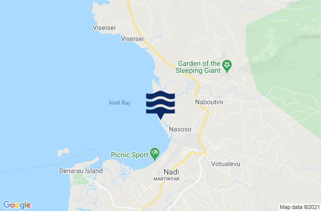 Karte der Gezeiten Nasoso Island, Fiji