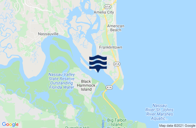 Karte der Gezeiten Nassauville, United States