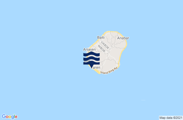 Karte der Gezeiten Nauru