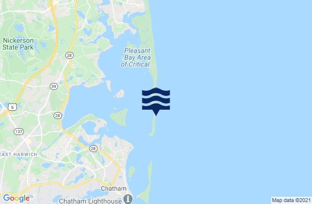 Karte der Gezeiten Nauset Beach Orleans, United States