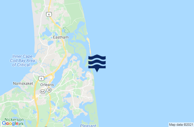 Karte der Gezeiten Nauset Harbor, United States