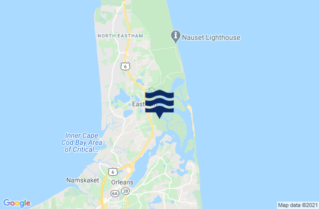 Karte der Gezeiten Nauset Light Beach Cape Cod National Seashore Eastham, United States
