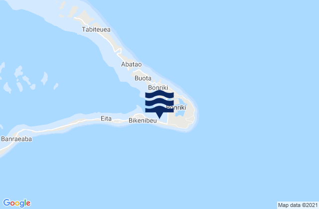 Karte der Gezeiten Nawerewere Village, Kiribati
