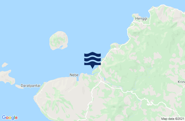 Karte der Gezeiten Nebe, Indonesia