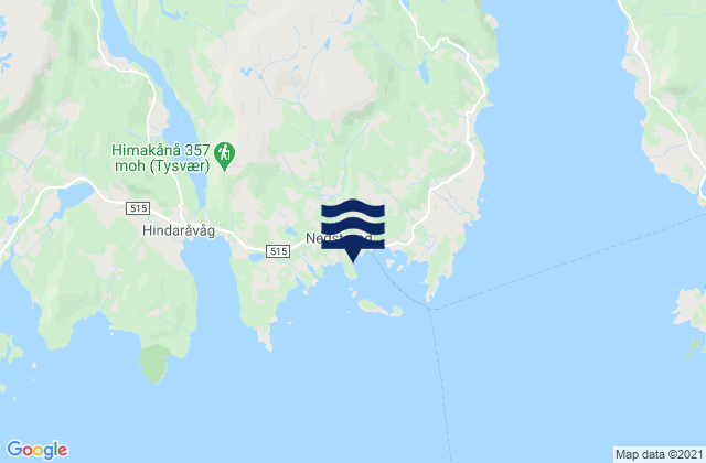 Karte der Gezeiten Nedstrand, Norway