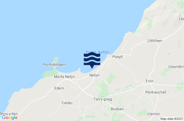 Karte der Gezeiten Nefyn, United Kingdom