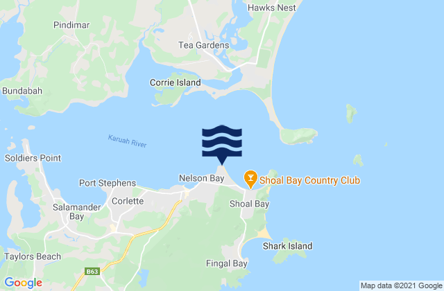 Karte der Gezeiten Nelson Bay Lighthouse, Australia