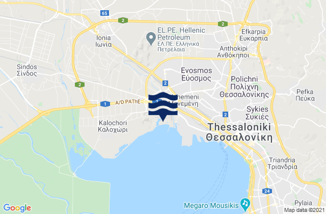 Karte der Gezeiten Neochoroúda, Greece