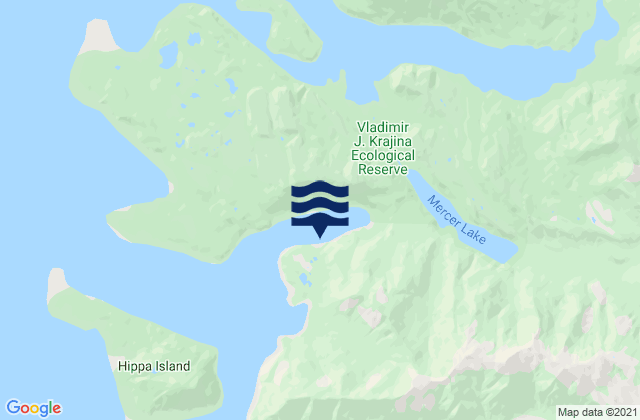 Karte der Gezeiten Nesto Inlet, Canada