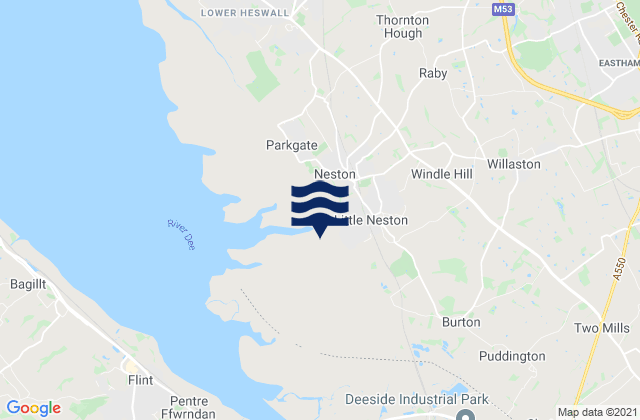 Karte der Gezeiten Neston, United Kingdom