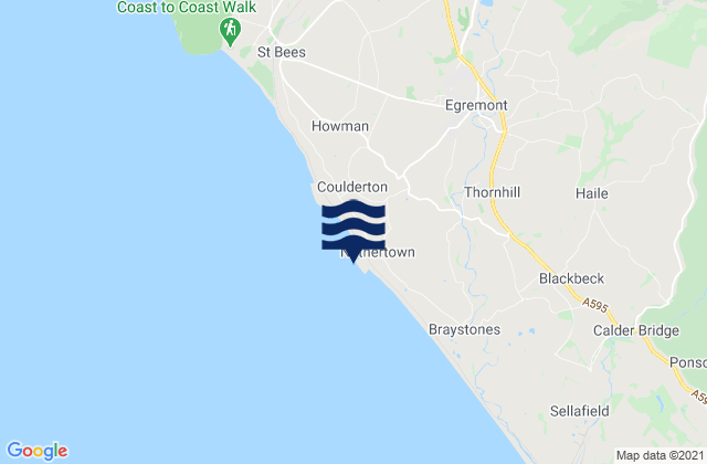 Karte der Gezeiten Nethertown Beach, United Kingdom