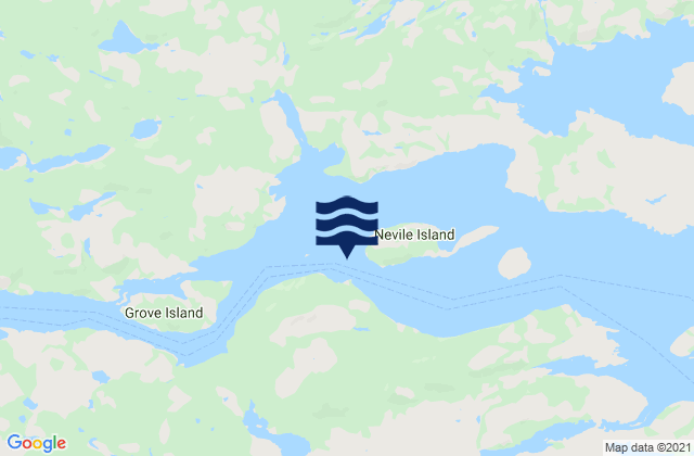Karte der Gezeiten Neville Island, Canada