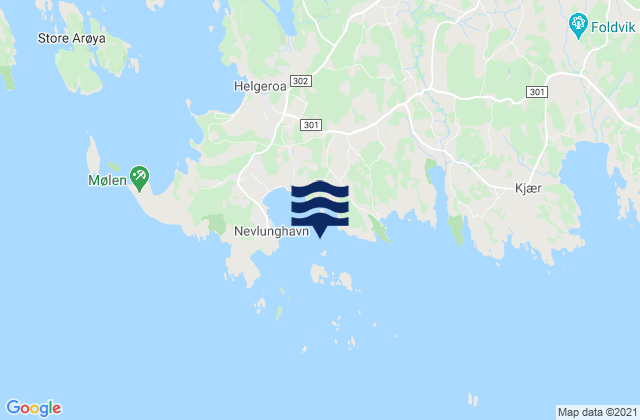 Karte der Gezeiten Nevlunghavn, Norway
