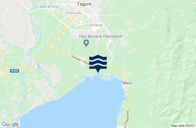 Karte der Gezeiten New Bohol, Philippines