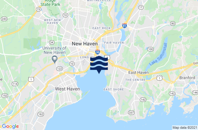 Karte der Gezeiten New Haven Harbor Gateway Terminal Approach, United States