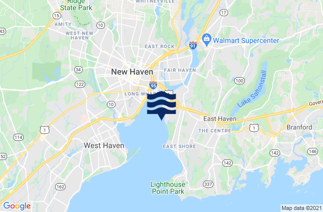 Karte der Gezeiten New Haven Harbor New Haven Reach, United States