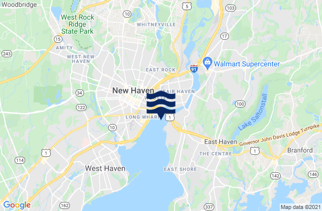 Karte der Gezeiten New Haven Harbor Tanker Terminal, United States