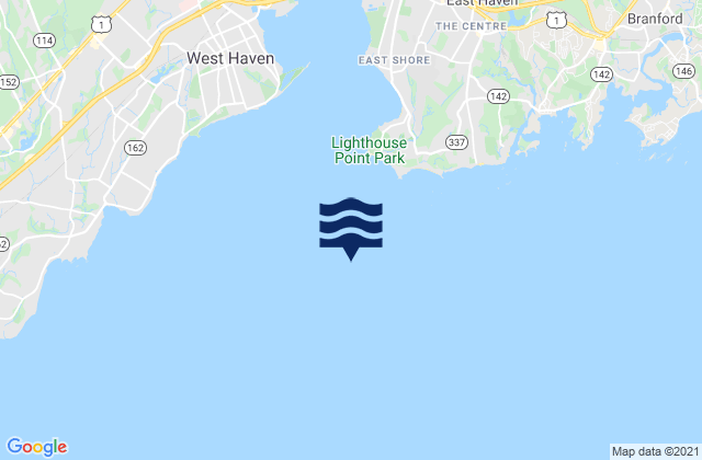 Karte der Gezeiten New Haven Harbor entrance, United States