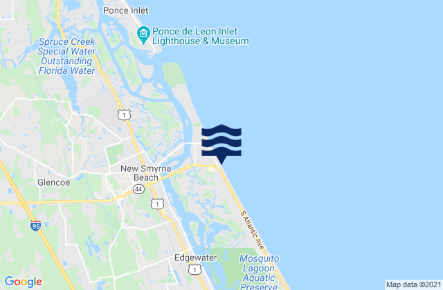 Karte der Gezeiten New Smyrna Beach, United States