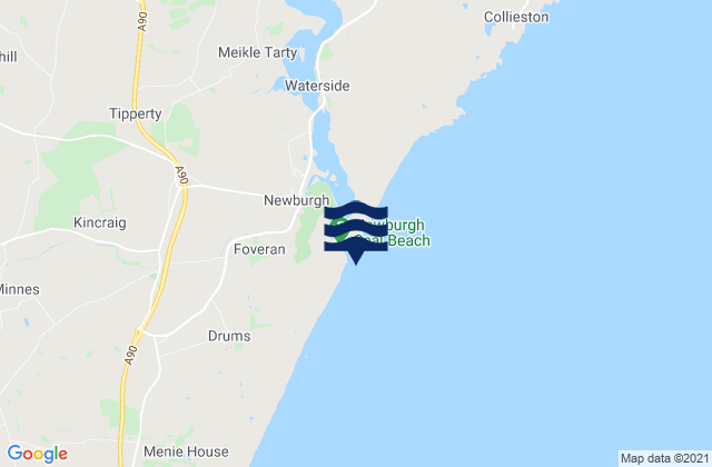 Karte der Gezeiten Newburgh Beach, United Kingdom