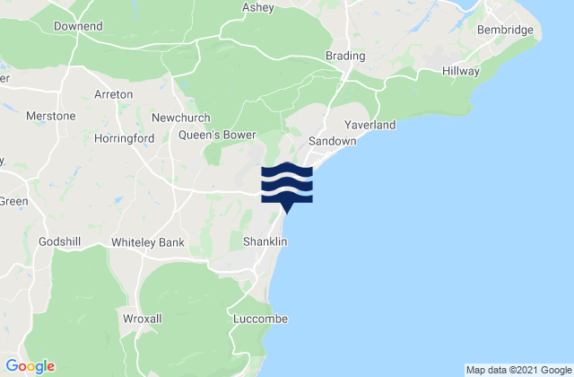 Karte der Gezeiten Newchurch, United Kingdom