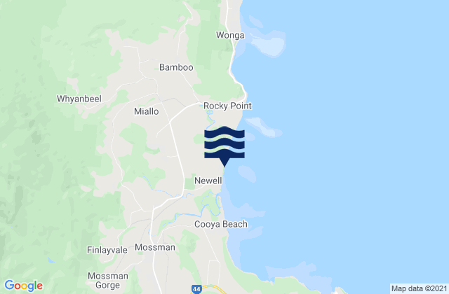 Karte der Gezeiten Newell Beach, Australia