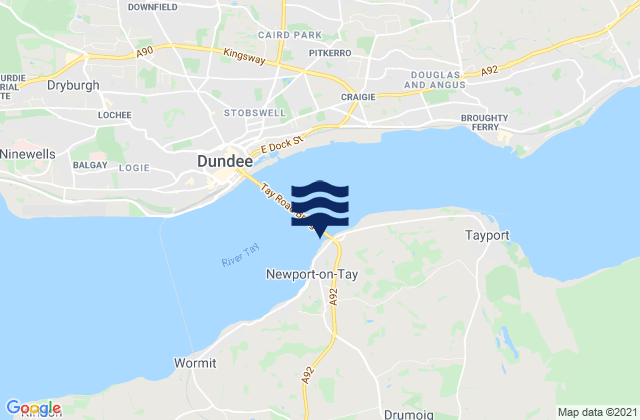 Karte der Gezeiten Newport-on-Tay, United Kingdom