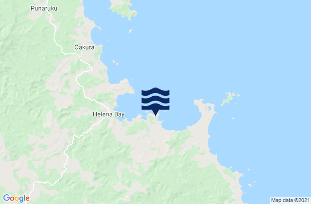 Karte der Gezeiten Ngahau Bay, New Zealand