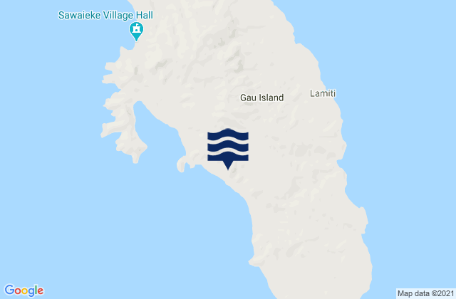 Karte der Gezeiten Ngau Island, Fiji
